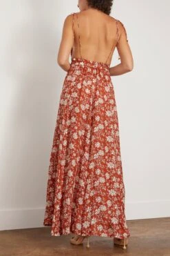 Valentine Dress In Carnelian -Dries Van Noten Shop hannah ValentineDressinCarnelian 3