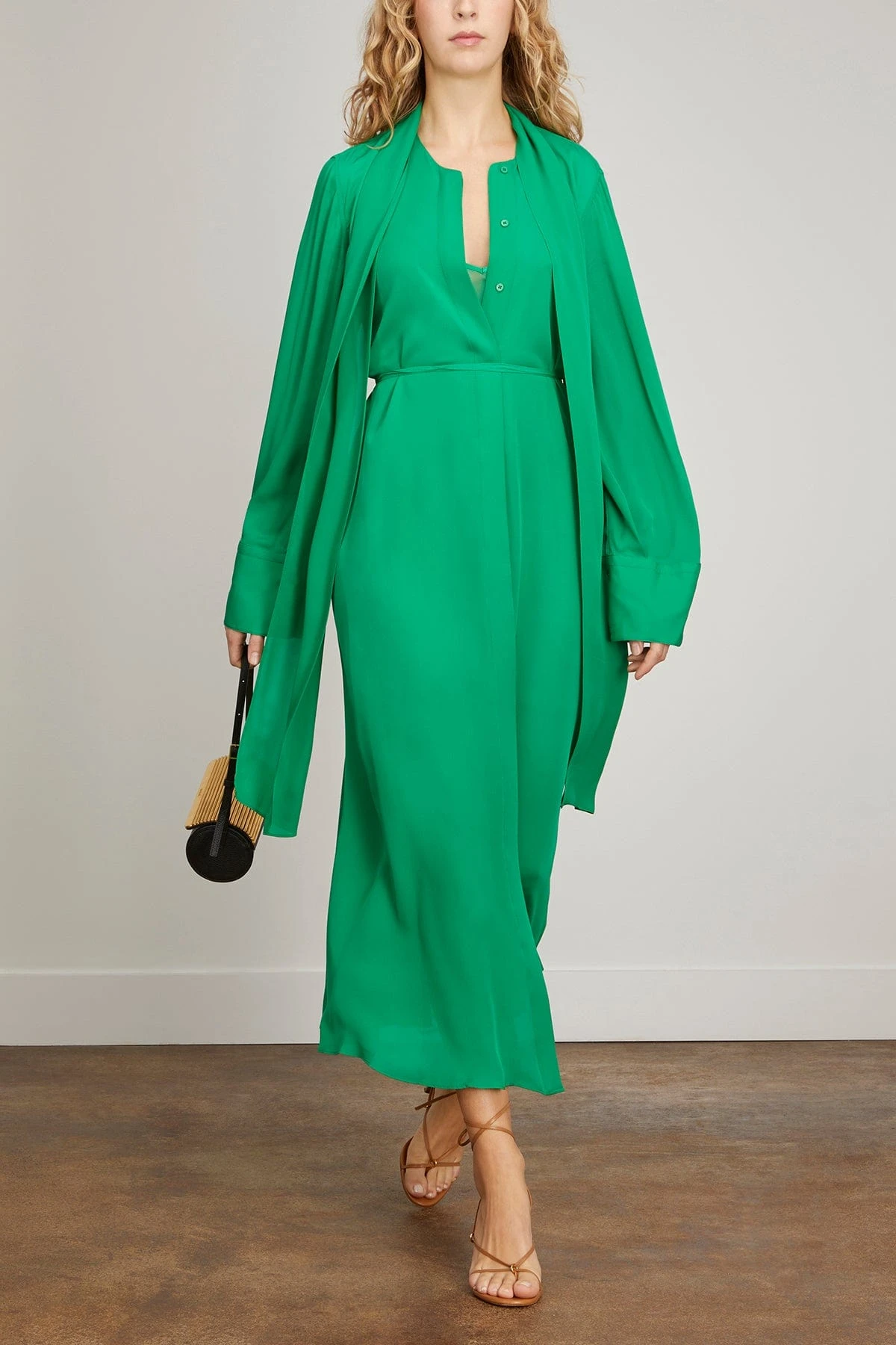 Joanna Dress In Emerald 2 Joanna Dress In Emerald - Image 2