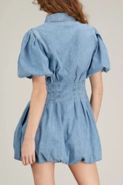 Ciara Denim Shirting Dress In Vatia -Dries Van Noten Shop jonathan simkhai ciara denim shirting dress in vatia 3