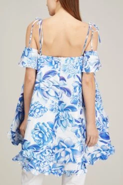 Margherita Top In Blue Peony 8 Margherita Top In Blue Peony -Dries Van Noten Shop kika MargheritaTopinBluePeony 3