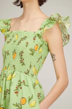 Aisha Maxi Dress In Green Citrus -Dries Van Noten Shop kitri aisha maxi dress in green citrus 4 1