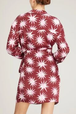 Donna Star Mini Wrap Dress In Berry Cutout Star -Dries Van Noten Shop kitri donna star mini wrap dress in berry cutout star 3