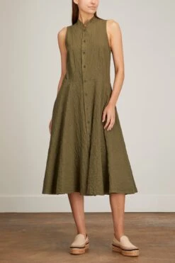 Abito Sica Dress In Olive -Dries Van Noten Shop labo.art AbitoSicaDressinOlive 2