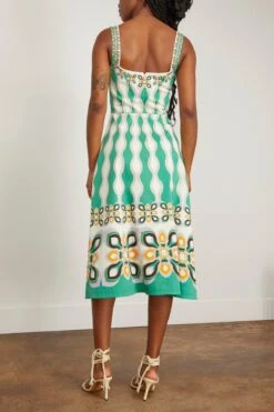 Sophia Dress In Macro Plates Placed Rosa -Dries Van Noten Shop ladoublej SophiaDressinMacroPlatesPlacedRosa 3