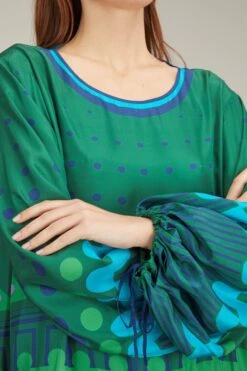 Vesta Dress In Handmade Dots Bordeaux Placee -Dries Van Noten Shop ladoublej VestaDressinHandmadeDotsBordeauxPlacee 4