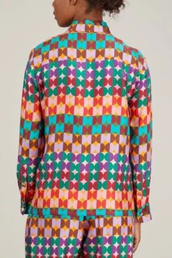 Boy Shirt In Mezzaluna Rainbow -Dries Van Noten Shop ladoublej boy shirt in mezzaluna rainbow 3