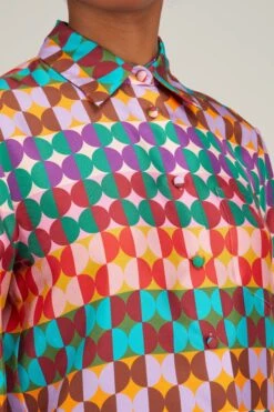 Boy Shirt In Mezzaluna Rainbow -Dries Van Noten Shop ladoublej boy shirt in mezzaluna rainbow 4 1