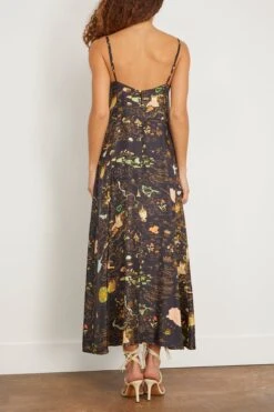 Petula Dress In Carte Gold Noir -Dries Van Noten Shop laprestic PetulaDressinCarteGoldNoir 3