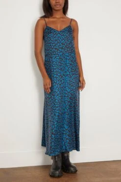 Petula Dress In Panthere Petrole 6 Petula Dress In Panthere Petrole -Dries Van Noten Shop laprestic PetulaDressinPantherePetrole 2