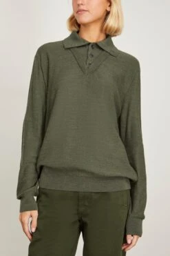 Lemaire Trompe L'oeil Jumper In Ivy Green -Dries Van Noten Shop leamire TrompeL oeilJumperinIvyGreen 2