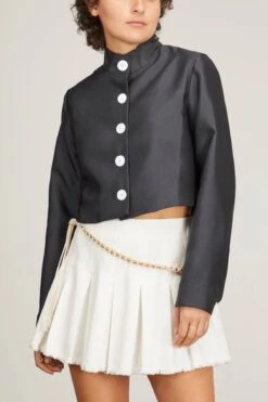 Penny Cropped Jacket In Black 6 Penny Cropped Jacket In Black -Dries Van Noten Shop lee mathews penny cropped jacket in black 2