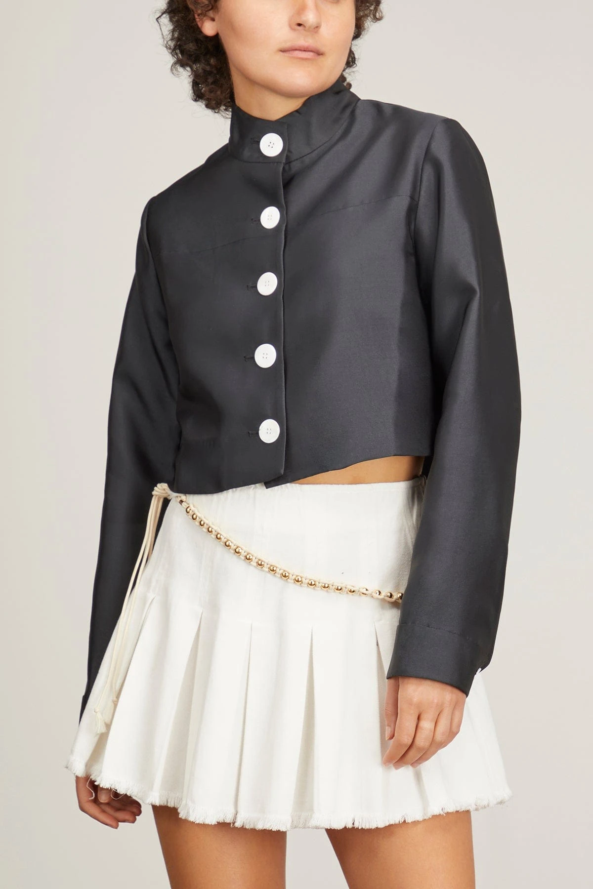 Penny Cropped Jacket In Black 3 Penny Cropped Jacket In Black - Image 3