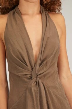 Lily Dress In Cedar -Dries Van Noten Shop leemathews LilyDressinCedar 4 1