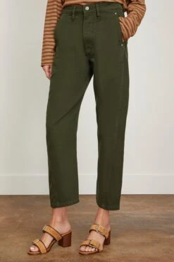 Lemaire Twisted Pant In Green -Dries Van Noten Shop lemaire TwistedPantinGreen 2