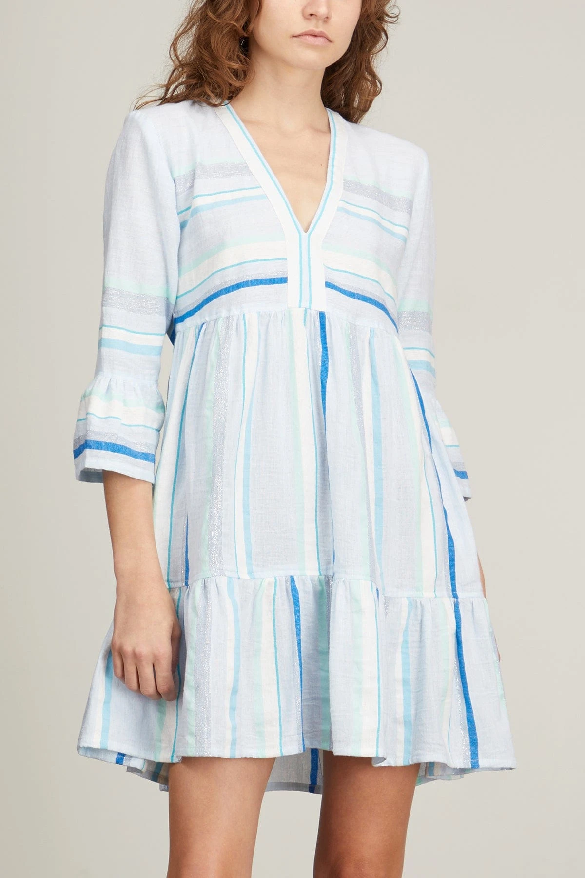 Ruki Flutter Dress In Silver Sky 3 Ruki Flutter Dress In Silver Sky - Image 3