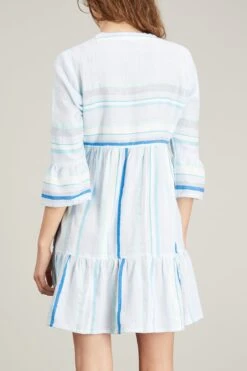 Ruki Flutter Dress In Silver Sky 7 Ruki Flutter Dress In Silver Sky -Dries Van Noten Shop lemlem RukiFlutterDressinSilverSky 3