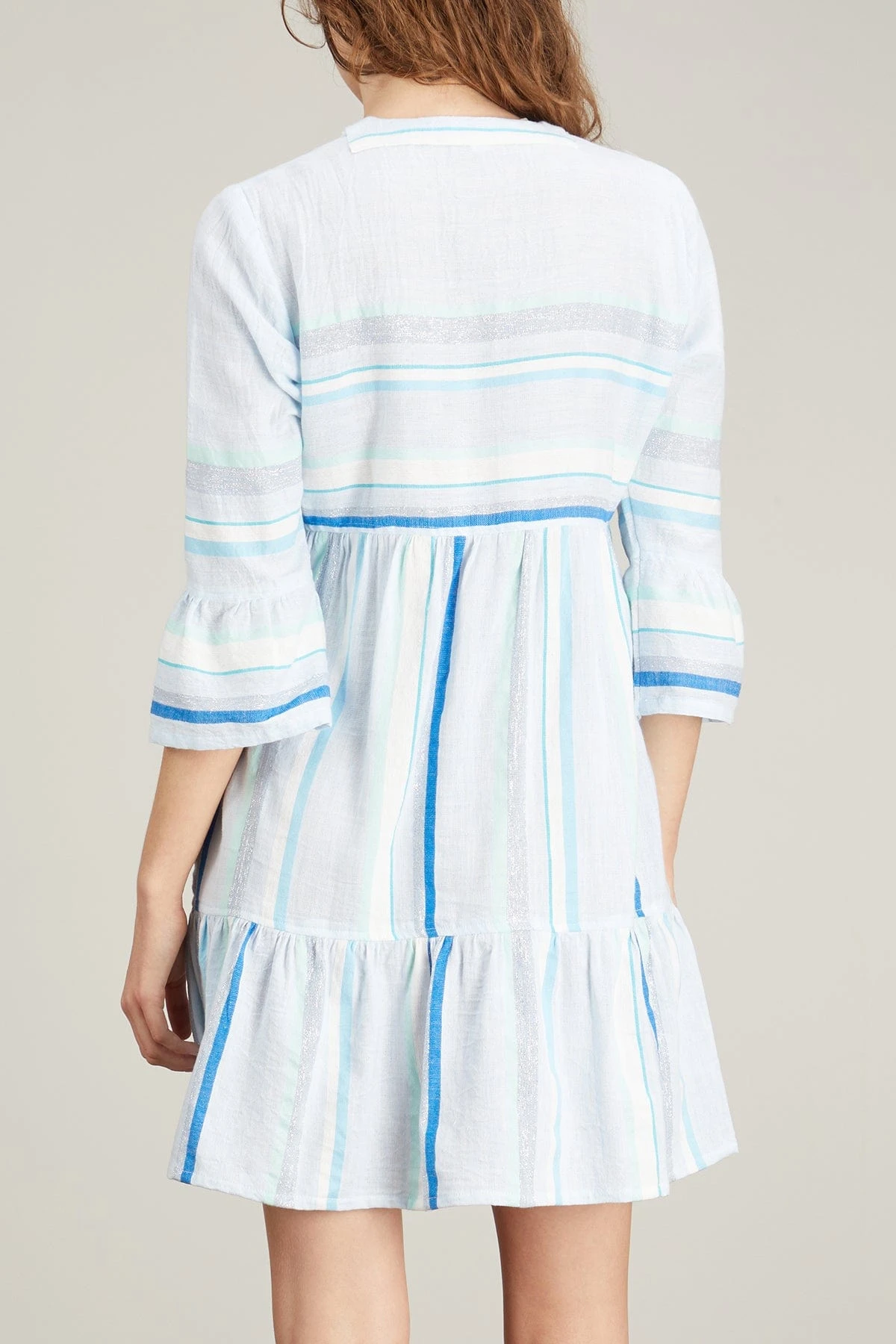 Ruki Flutter Dress In Silver Sky 4 Ruki Flutter Dress In Silver Sky - Image 4