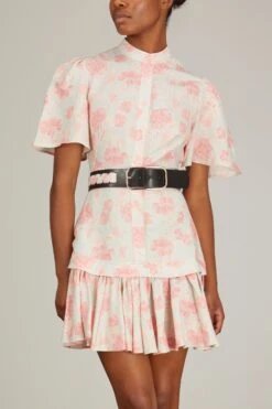 Beatrice Short Sleeve Mini Dress In Anemone Print In Rouge 7 Beatrice Short Sleeve Mini Dress In Anemone Print In Rouge -Dries Van Noten Shop leolin BeatriceShortSleeveMiniDressinAnemonePrintinRougeBeatriceShortSleeveMiniDressinAnemonePrintinRouge 2