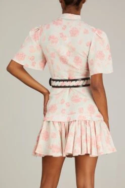 Beatrice Short Sleeve Mini Dress In Anemone Print In Rouge 8 Beatrice Short Sleeve Mini Dress In Anemone Print In Rouge -Dries Van Noten Shop leolin BeatriceShortSleeveMiniDressinAnemonePrintinRougeBeatriceShortSleeveMiniDressinAnemonePrintinRouge 3