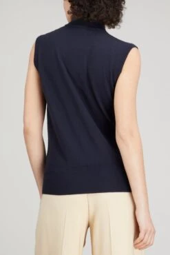 Cynthia Vest In Navy -Dries Van Noten Shop lisa yang cynthia vest in navy 3