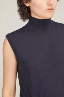 Cynthia Vest In Navy -Dries Van Noten Shop lisa yang cynthia vest in navy 4