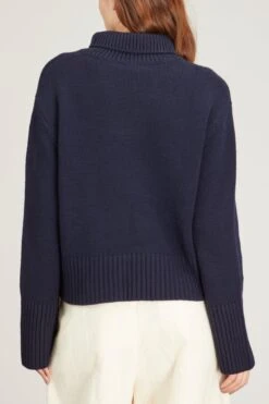 Fleur Sweater In Navy -Dries Van Noten Shop lisa yang fleur sweater in navy 3