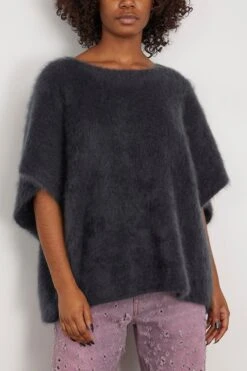 Fie Cape In Ink Brushed -Dries Van Noten Shop lisayang FieCapeinInkBrushed 2