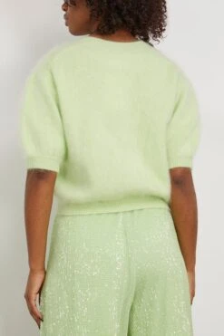 Juniper Sweater In Mint Brushed -Dries Van Noten Shop lisayang JuniperSweaterinMintBrushed 3