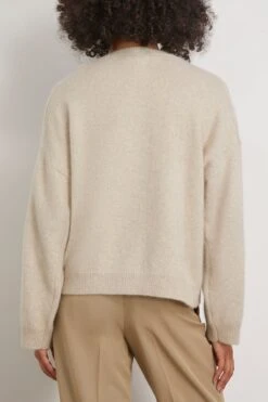 Galli Oversized Sweater In Stone -Dries Van Noten Shop loulou GalliOversizedSweaterinStone 3