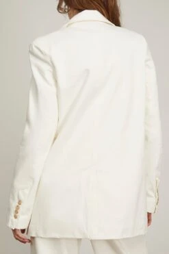 Mani Denim Blazer In Ivory -Dries Van Noten Shop loulou ManiDenimBlazerinIvory 3