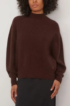 Safa Sweater In Choco -Dries Van Noten Shop loulou SafaSweaterinChoco 2
