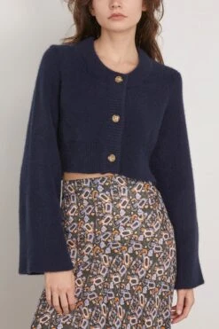 Tima Cardigan In Navy -Dries Van Noten Shop loulou TimaCardiganinNavy 2