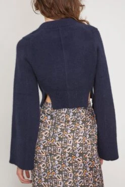 Tima Cardigan In Navy -Dries Van Noten Shop loulou TimaCardiganinNavy 3