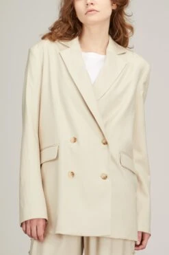 New Donau Blazer In Beige -Dries Van Noten Shop loulou new donau blazer in beige 2