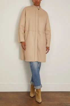 Alabat Shearling Jacket In Vanilla 6 Alabat Shearling Jacket In Vanilla -Dries Van Noten Shop louloustudio AlabatShearlingJacketinVanilla 2