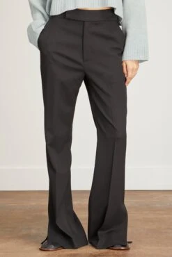 Baltrum Straight Pants In Black -Dries Van Noten Shop louloustudio BaltrumStraightPantsinBlack 2