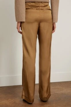 Ross Wide Leg Pant In Brown -Dries Van Noten Shop louloustudio RossWideLegPantinBrown 3