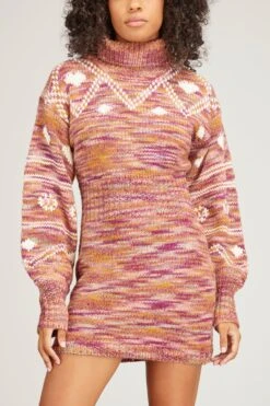 LoveShackFancy Pacifica Mini Dress In Rosewood -Dries Van Noten Shop loveshackfancy pacifica mini dress in rosewood 2