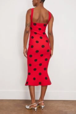Marni Techno Knit Dots Sleeveless Dress In Tulip -Dries Van Noten Shop marni TechnoKnitDotsSleevelessDressinTulip 3