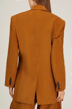 Oversized Blazer In Corduroy Camel -Dries Van Noten Shop meryll OversizedBlazerinCorduroyCamel 3