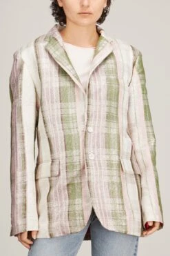John Jacket In Pink Tartan -Dries Van Noten Shop mimiliberte JohnJacketinPinkTartan 2