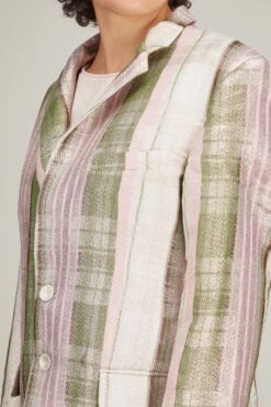 John Jacket In Pink Tartan -Dries Van Noten Shop mimiliberte JohnJacketinPinkTartan 4 1