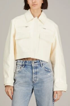 Boxy Heavy Leather Jacket In White -Dries Van Noten Shop minuit BoxyHeavyLeatherJacketinWhite 2