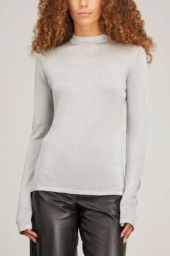 Harlow Lurex Sweater In Silver 6 Harlow Lurex Sweater In Silver -Dries Van Noten Shop minuit harlow lurex sweater in silver 2