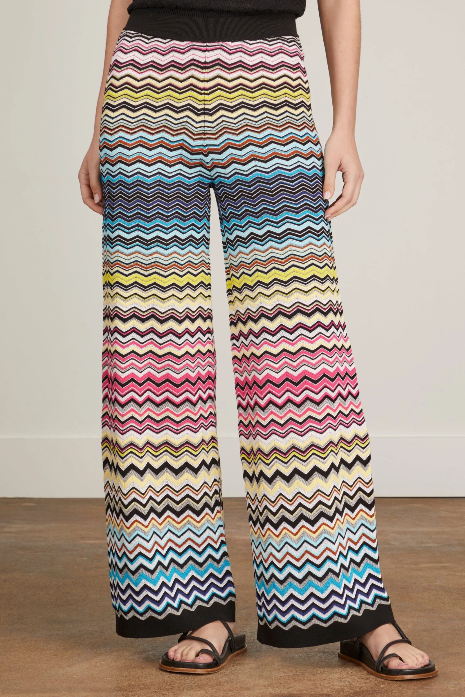 Missoni Trouser In Black Multicolor 3 Missoni Trouser In Black Multicolor - Image 3