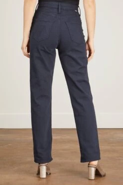 MOTHER High Waist Study Skimp Jean In Blue Graphite -Dries Van Noten Shop mother HighWaistStudySkimpJeaninBlueGraphite 3