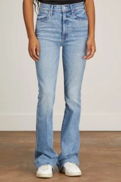 MOTHER High Waist Weekender Slice Heel Jean In Belle De Jour -Dries Van Noten Shop mother HighWaistWeekenderSliceHeelJeaninBelleDeJour 2