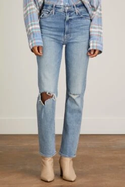 MOTHER High Waisted Rider Flood Jean In Wild And Wicked -Dries Van Noten Shop mother HighWaistedRiderFloodJeaninWildandWicked 2