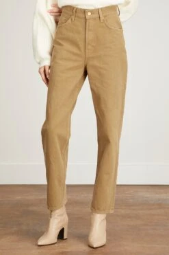 MOTHER High Waisted Double Stack Ankle Jean In Army Green -Dries Van Noten Shop mother high waisted double stack ankle jean in army green 2