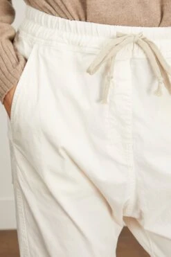 NILI LOTAN Casablanca With Drawstring Pant In Eggshell -Dries Van Noten Shop nili lotan casablanca with drawstring pant in eggshell 4